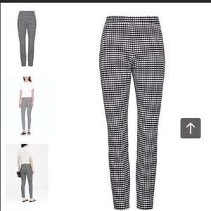 Banana Republic Plaid Black White High Rise Pants